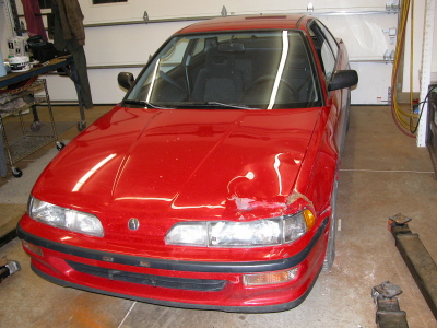 Front view before work starts